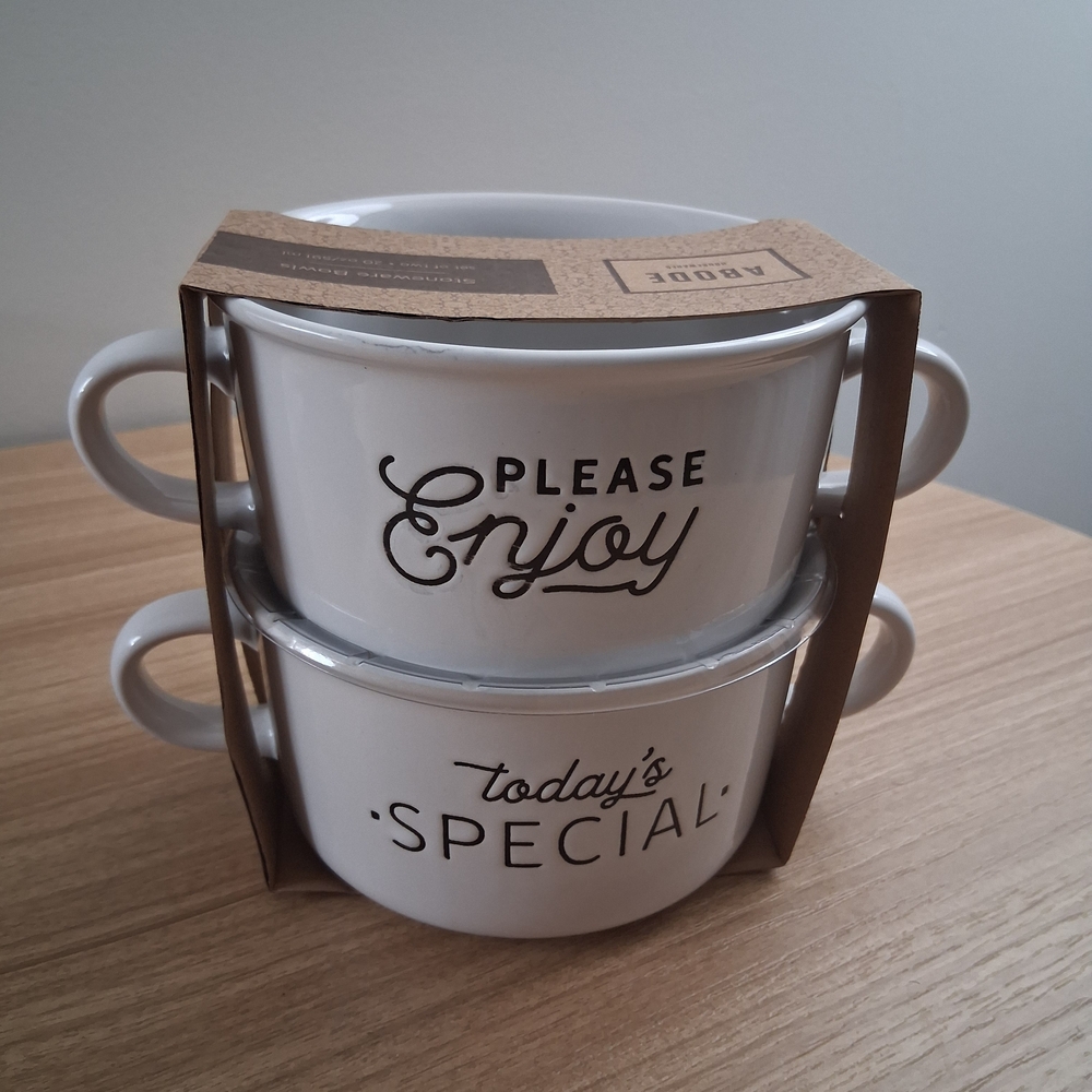 Abode White Ceramic 20oz Set